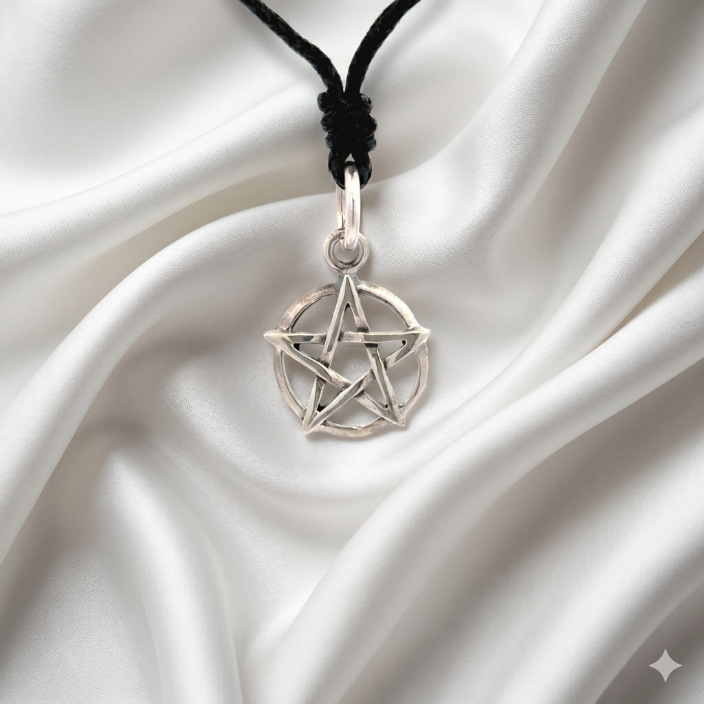 Durable Pentagram 92.5 Sterling Silver Pewter Brass Necklace Pendant Jewelry