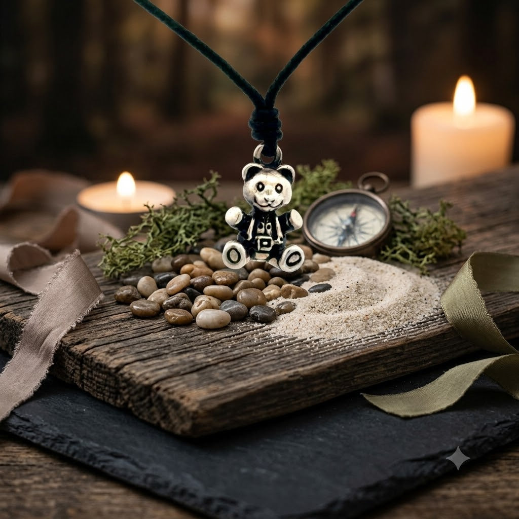 Cute Teddy Bear 92.5 Sterling Silver Gold Brass Charm Necklace Pendant Jewelry