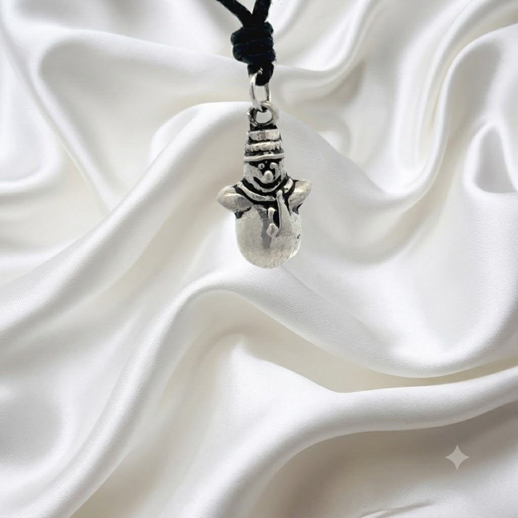Cute Mini Snowman Frozen 92.5 Sterling Silver Gold Brass Charm Necklace Pendant Jewelry