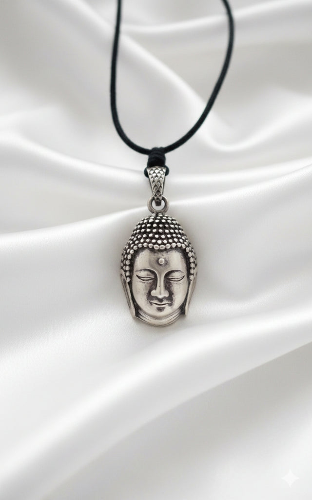 New Buddha Head 92.5 Sterling Silver Gold Brass Charm Necklace Pendant Jewelry