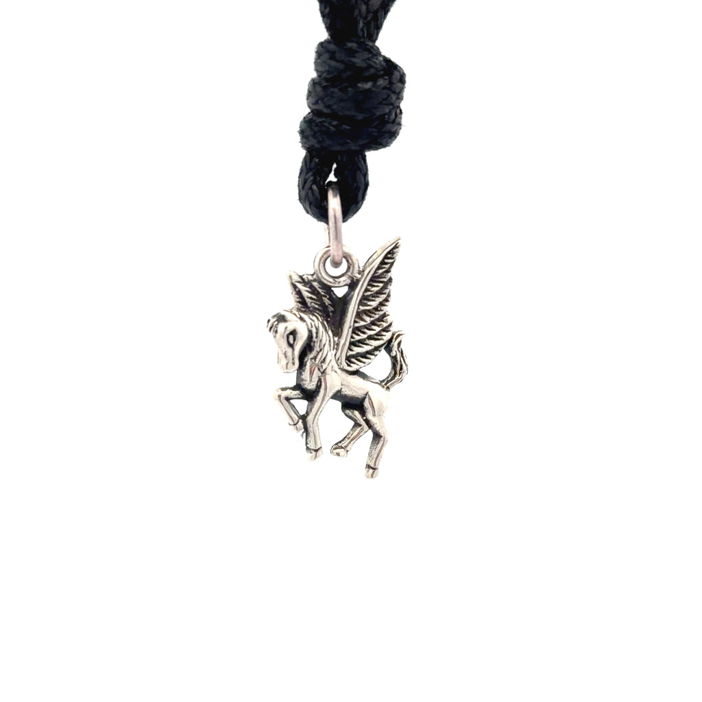 Cute Pegasus 92.5 Sterling Silver Gold Brass Charm Necklace Pendant Jewelry