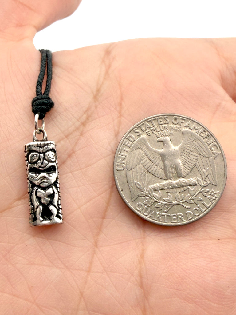 Hawaiian God 92.5 Sterling Silver Gold Brass Necklace Pendant Jewelry