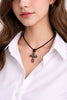 Cross multi color 92.5 Sterling Silver Necklace Pendant Jewelry.