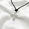 Cross multi color 92.5 Sterling Silver Necklace Pendant Jewelry.