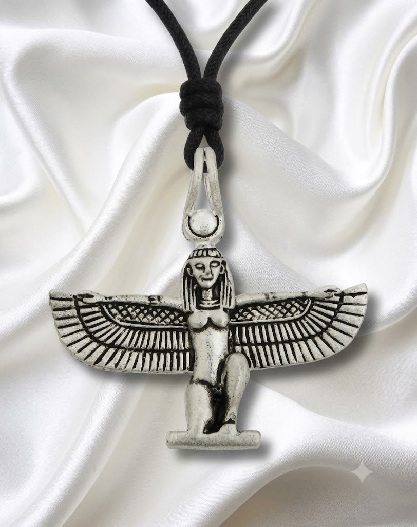 Egyptian God & Goddess 92.5 Sterling Silver Brass Necklace Pendant Jewelry