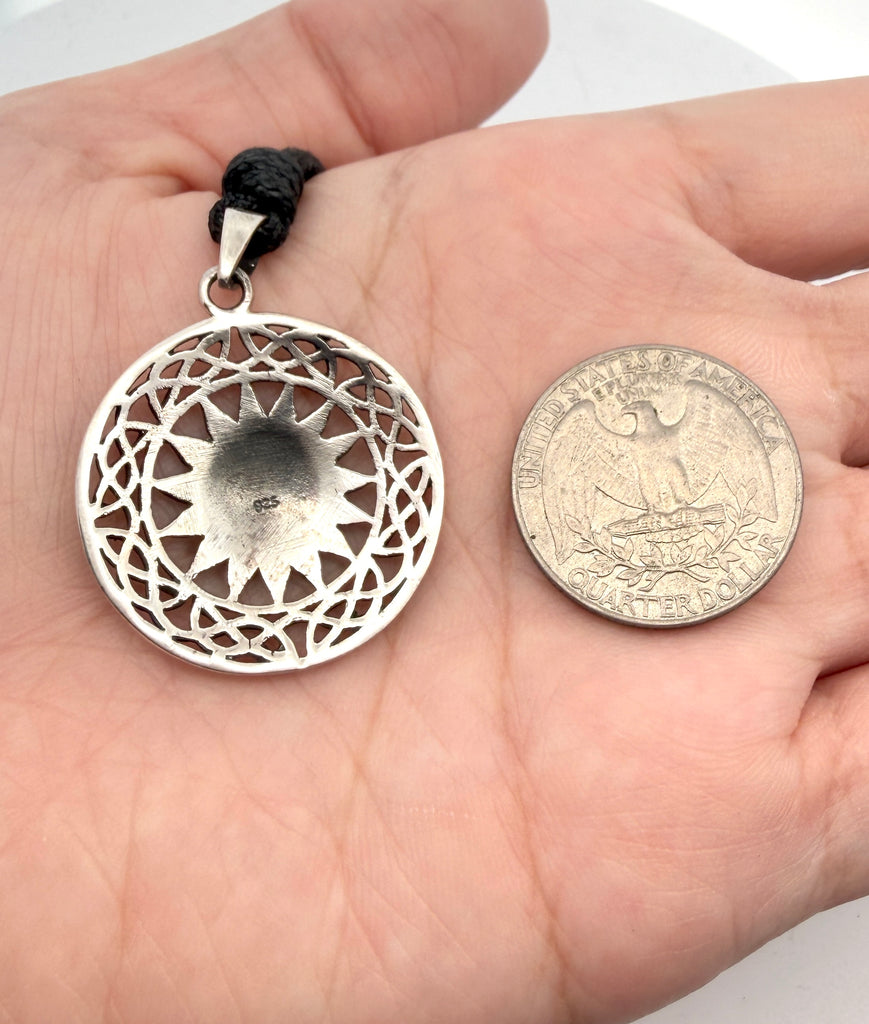 Sun & Moon Ying Yang 92.5 Sterling Silver Pewter Brass Charm Necklace Pendant Jewelry
