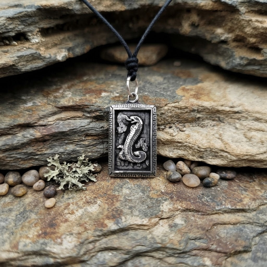 Rectangle Chinese Zodiac Sterling Silver Pewter Brass Necklace Pendant Jewelry