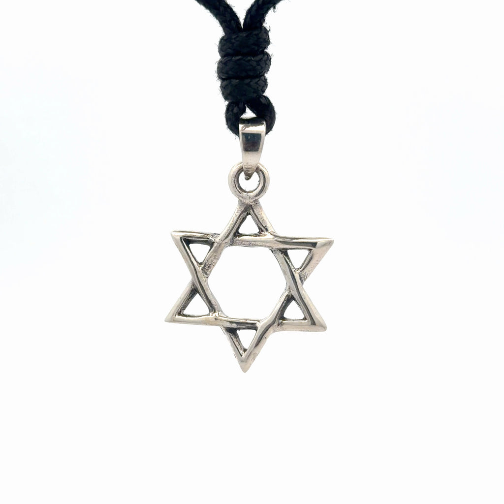 Star of David 92.5 Sterling Silver Pewter Brass Charm Necklace Pendant Jewelry
