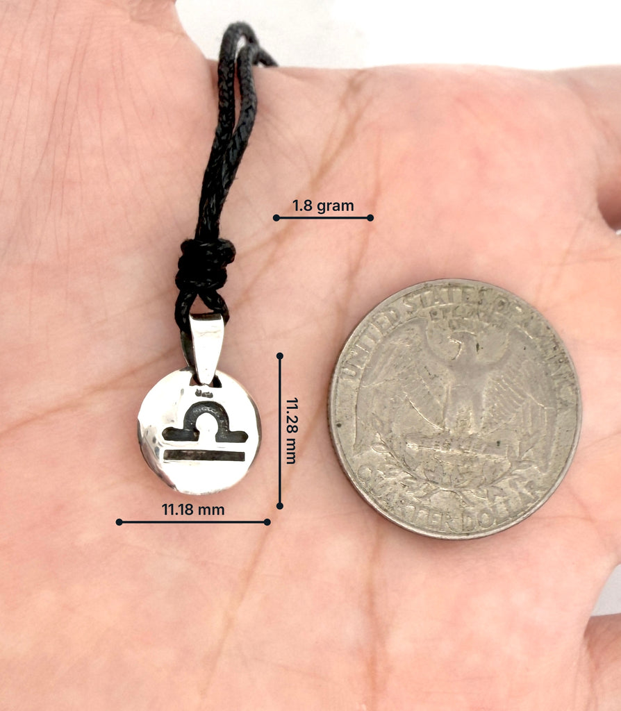 Astrology Gold 92.5 Sterling Silver Brass Charm Necklace Pendant Horoscope Zodiac