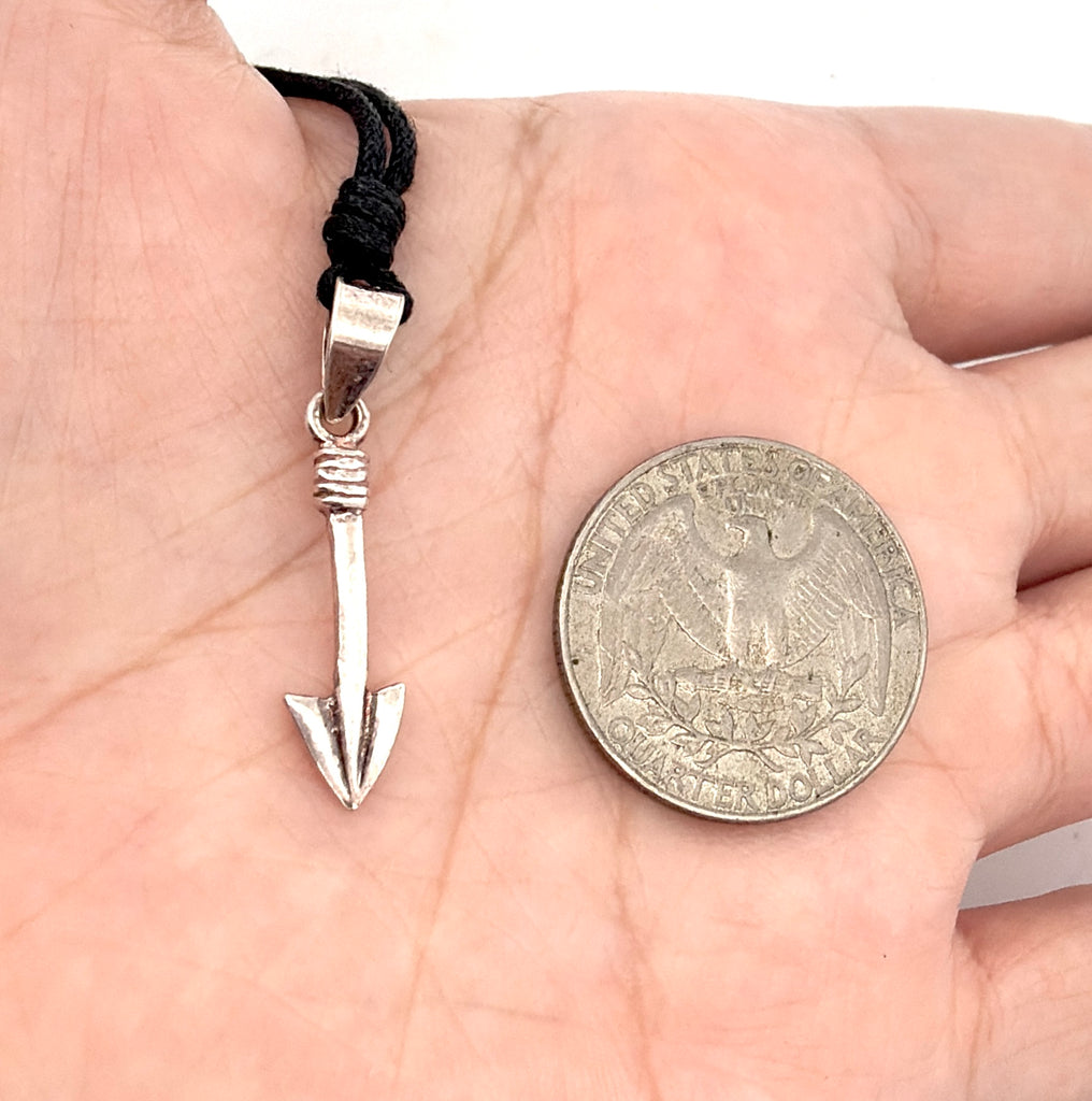 Cute Cupid's Arrow Sterling Silver Brass Charm Necklace Pendant Jewelry