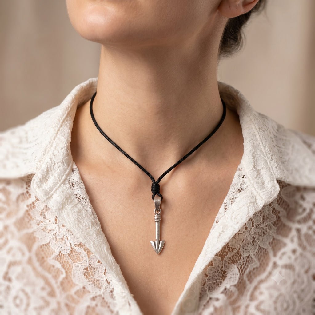 Cute Cupid's Arrow Sterling Silver Brass Charm Necklace Pendant Jewelry