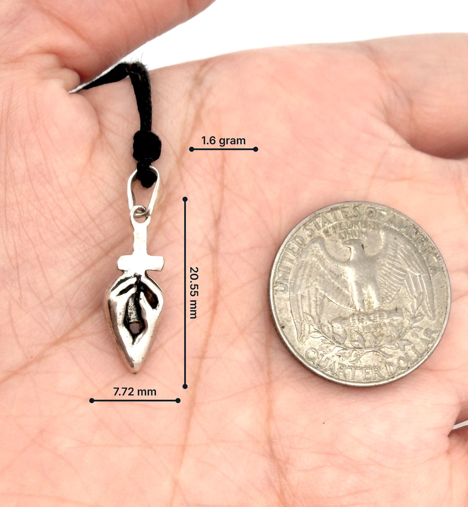 New Unique Cross 92.5 Sterling Silver Brass Charm Necklace Pendant Jewelry