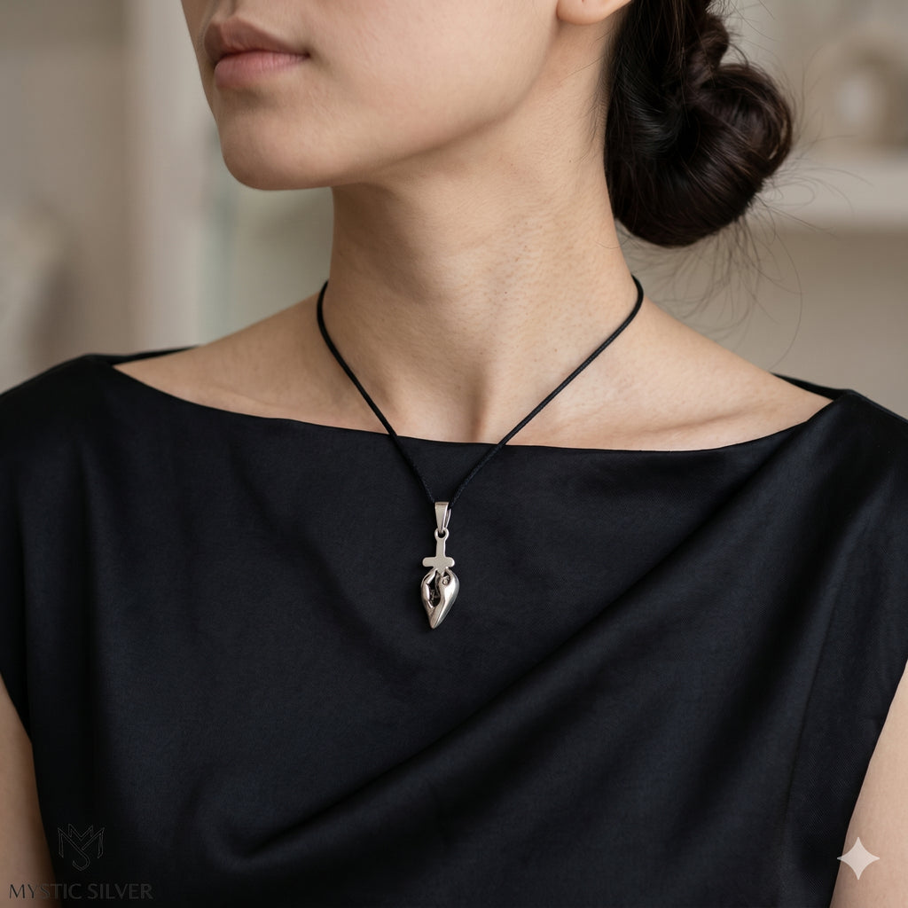 New Unique Cross 92.5 Sterling Silver Brass Charm Necklace Pendant Jewelry