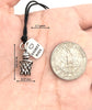 Basketball Hoop Ball Net 92.5 Sterling Silver Charm Necklace Pendant Jewelry