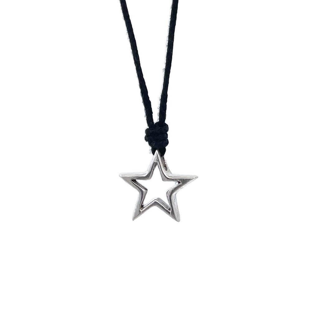 Lovely Star Charm Pendant 92.5 Sterling Silver Pendant Necklace Jewelry