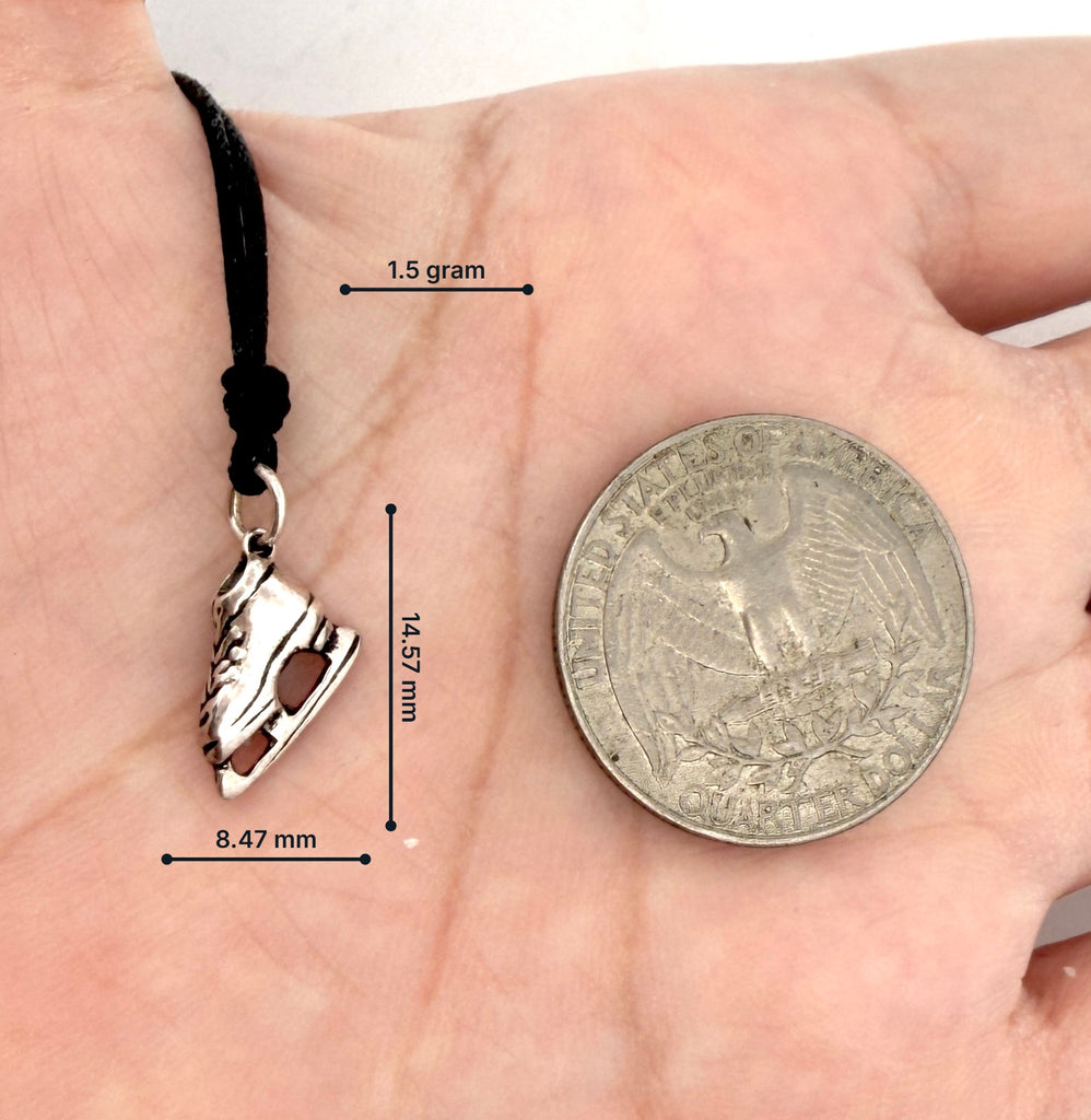 Ice Skating Shoes Sterling Silver Pewter Gold Brass Charm Necklace Pendant Jewelry