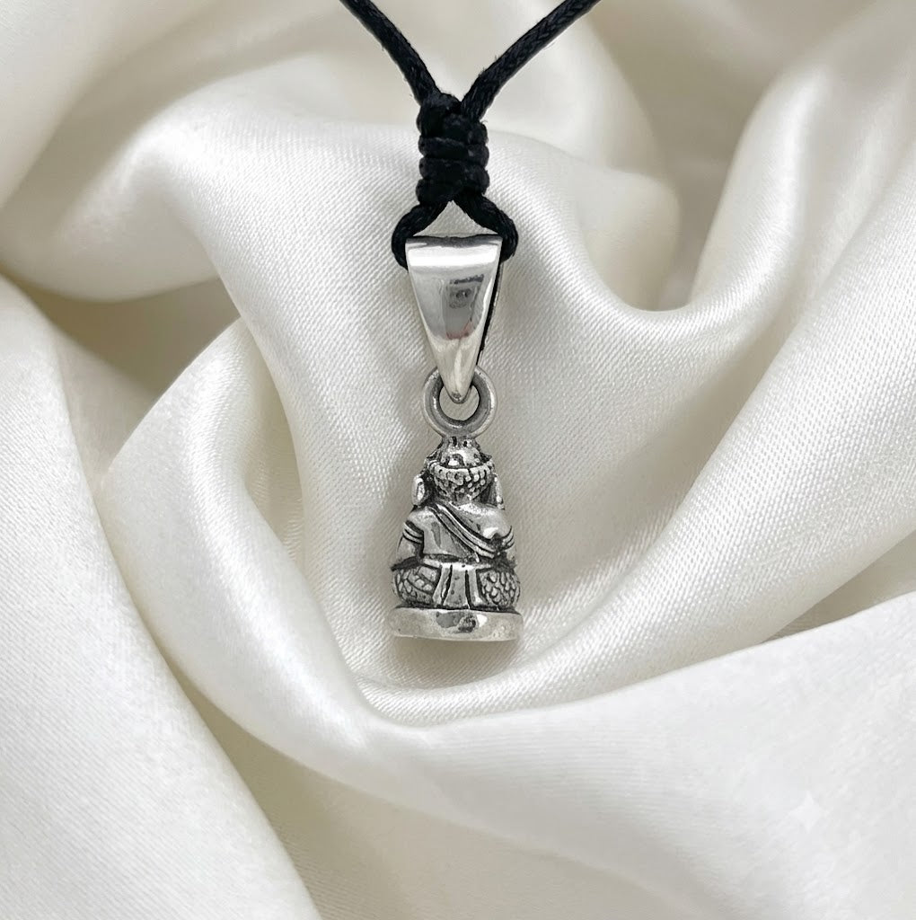 Ganesh Hindu92.5 Sterling Silver Brass Elephant God Necklace Pendant Jewelry