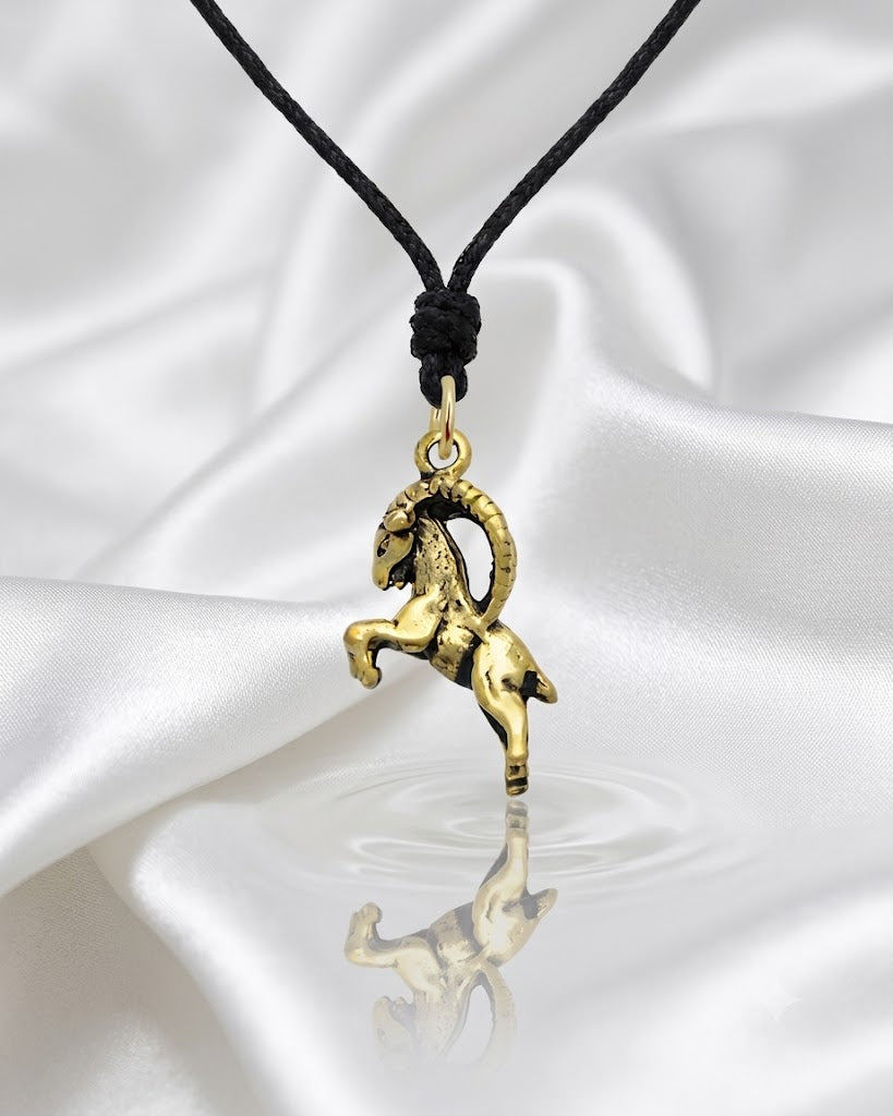 Astrology Gold Brass 92.5 Sterling Silver Charm Necklace Pendant Horoscope Zodiac