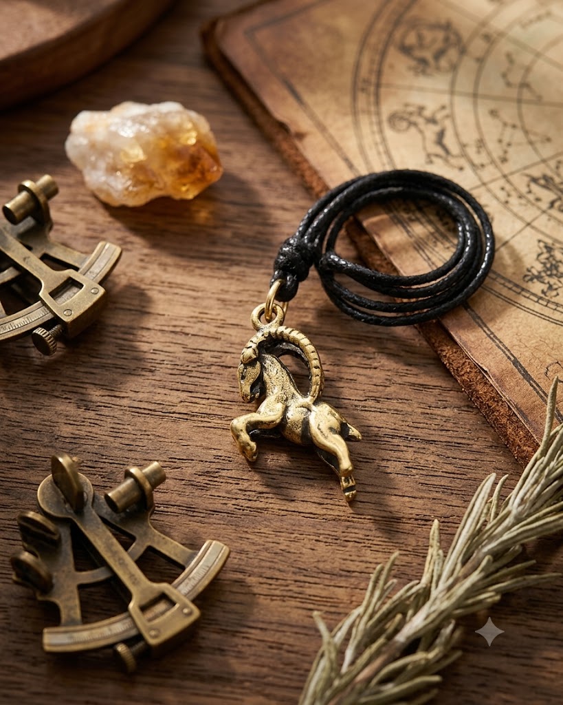 Astrology Gold Brass 92.5 Sterling Silver Charm Necklace Pendant Horoscope Zodiac