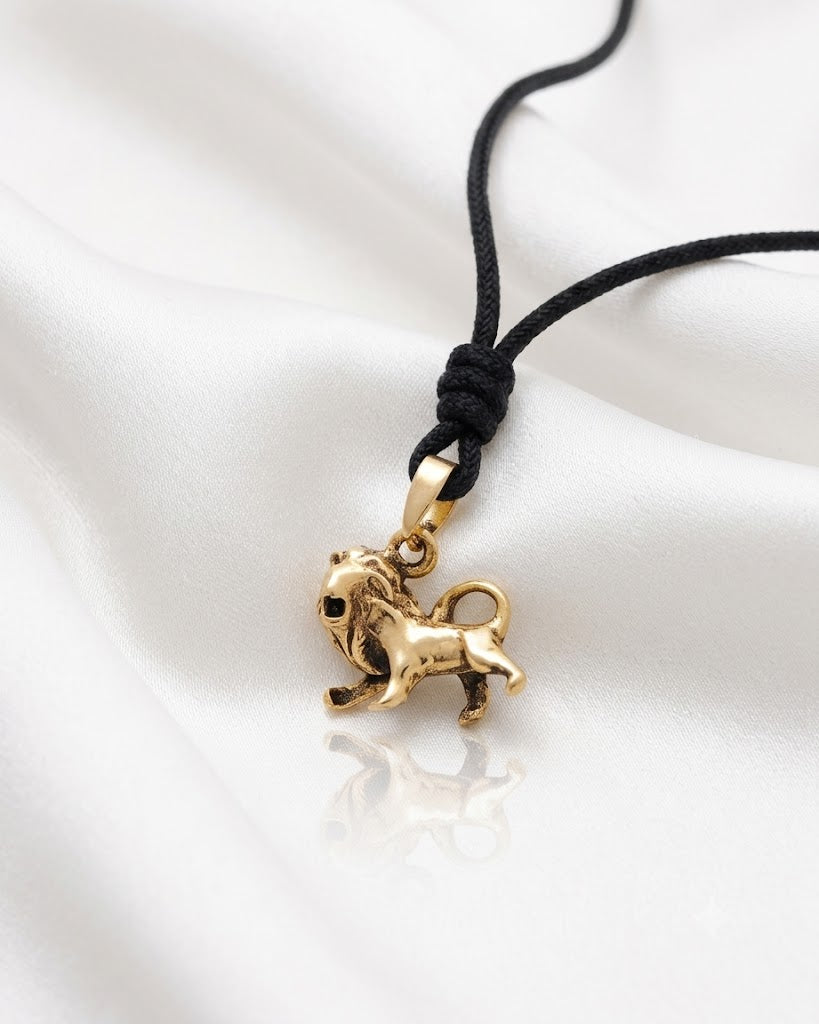 Astrology Gold Brass 92.5 Sterling Silver Charm Necklace Pendant Horoscope Zodiac