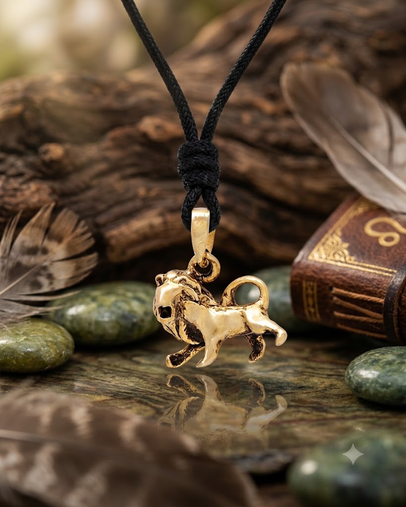 Astrology Gold Brass 92.5 Sterling Silver Charm Necklace Pendant Horoscope Zodiac
