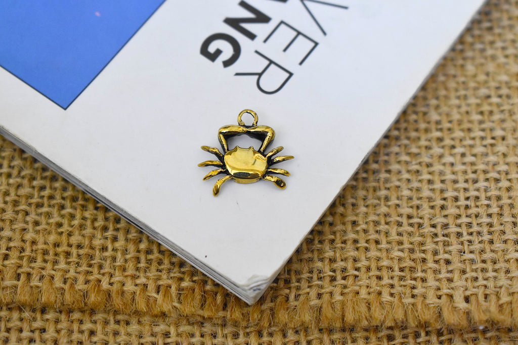 Astrology Gold Brass 92.5 Sterling Silver Charm Necklace Pendant Horoscope Zodiac