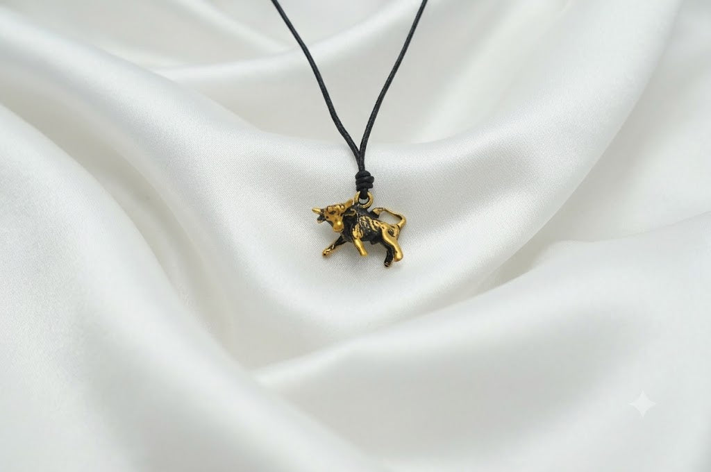 Astrology Gold Brass 92.5 Sterling Silver Charm Necklace Pendant Horoscope Zodiac