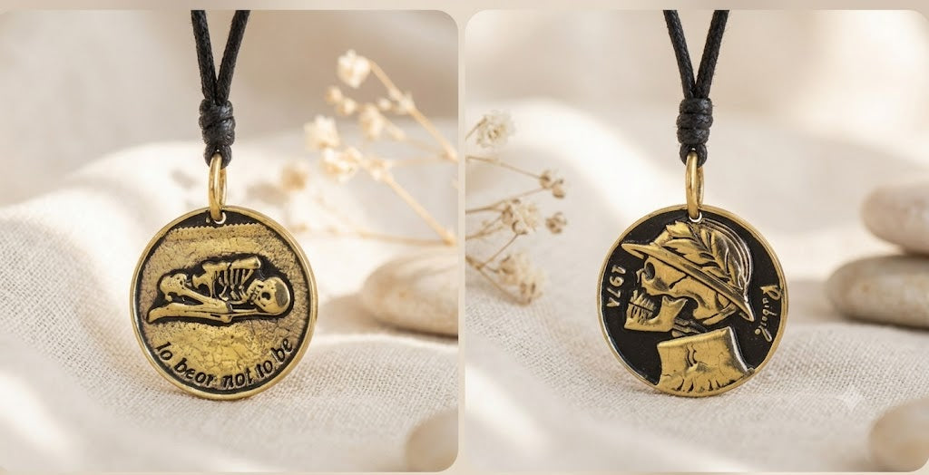 Gothic Skull Head Hip Hop Style 92.5 Sterling Silver Gold Brass Pendant Necklace Jewelery