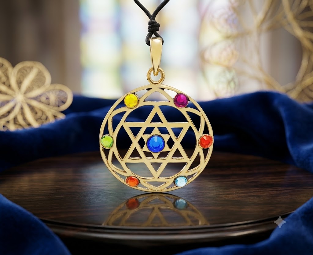 Classic Star of David 92.5 Sterling Pewter Brass Charm Necklace Pendant Jewelry