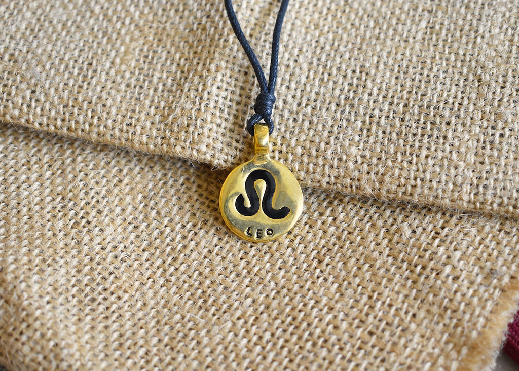 Astrology Silver Pewter Gold Brass Charm Necklace Pendant Horoscope Zodiac