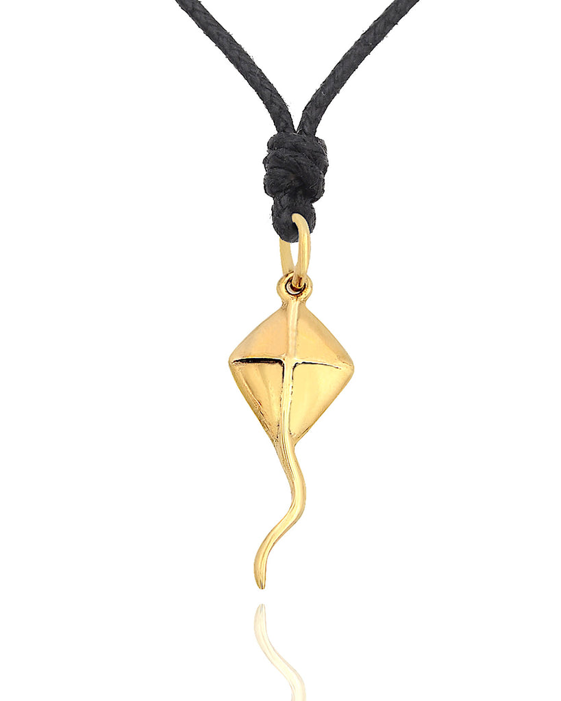 Kite Flyer Brass Charm Sterling Silver Pewter Necklace Pendant Jewelry