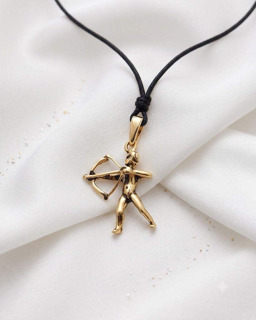 Astrology Gold Brass 92.5 Sterling Silver Charm Necklace Pendant Horoscope Zodiac