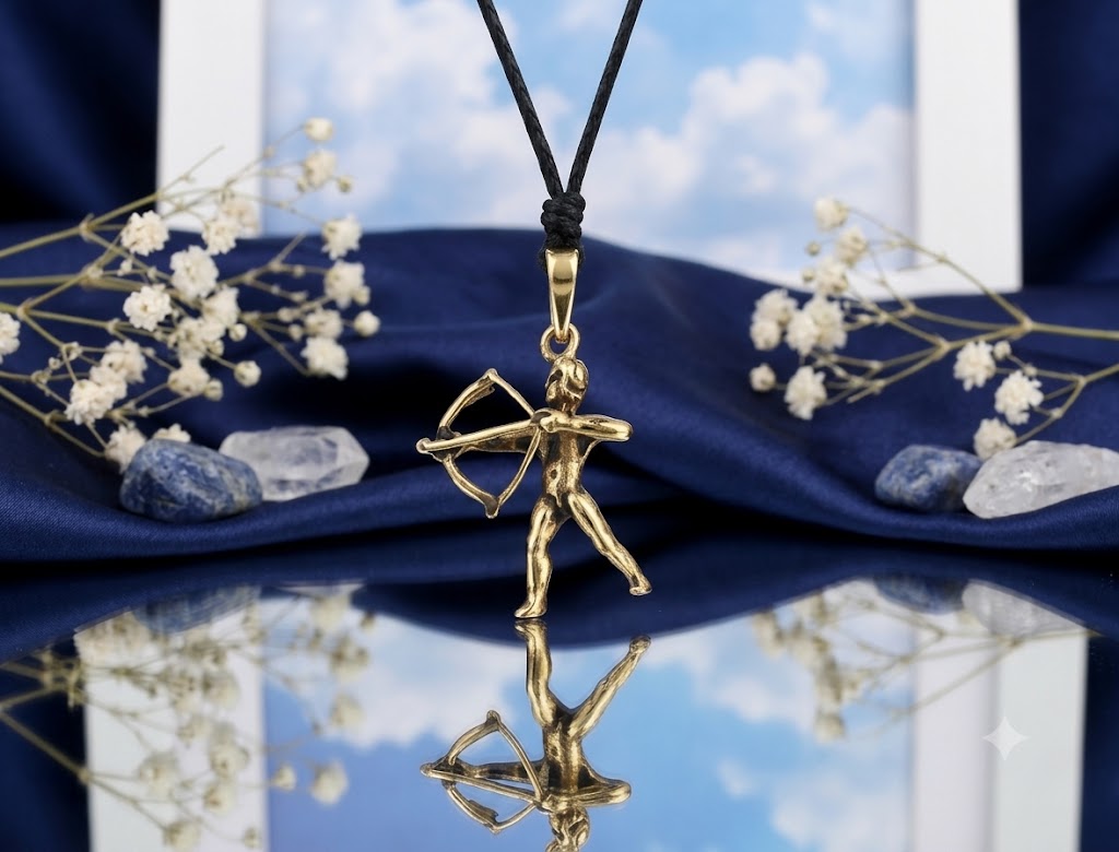 Astrology Gold Brass 92.5 Sterling Silver Charm Necklace Pendant Horoscope Zodiac