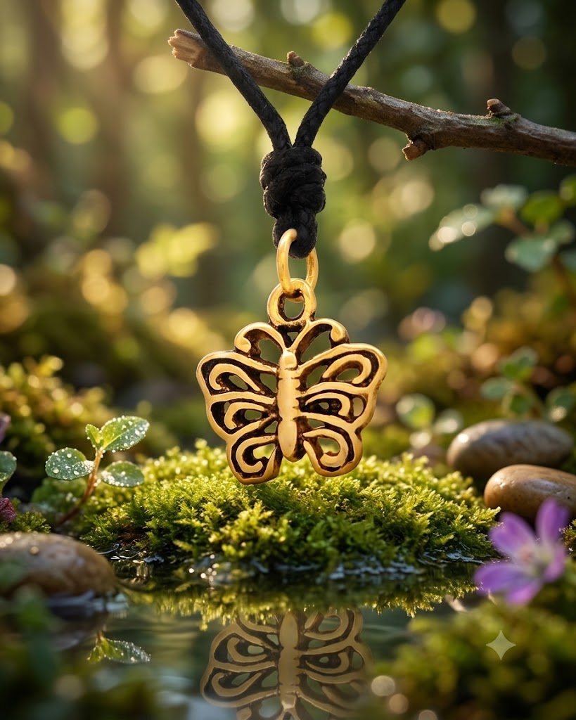 Unique Butterfly Sterling-silver Pewter Gold Brass Charm Necklace Pendant Jewelry