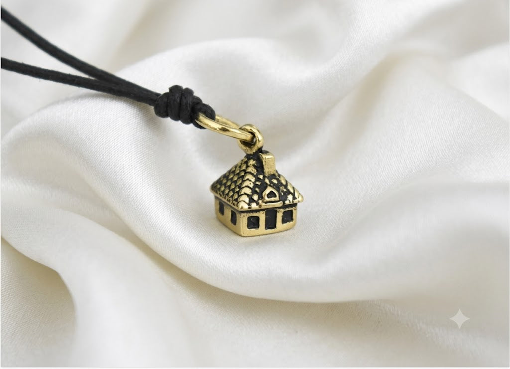 Sweet Mini Home 92.5 Sterling-silver Brass Necklace Pendant Jewelry