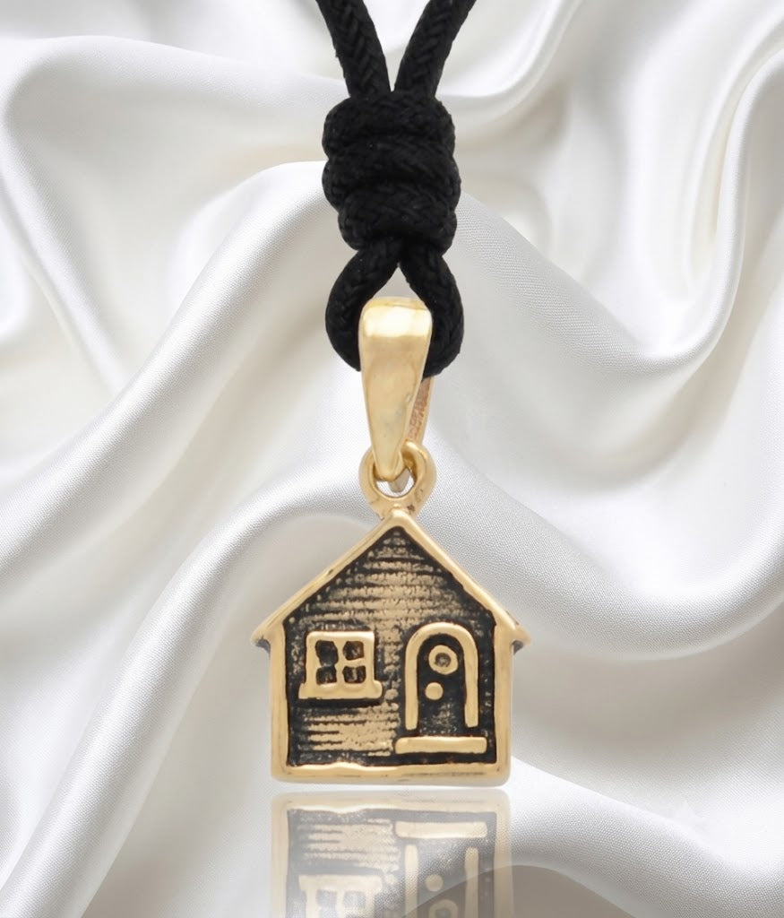 Sweet House 92.5 Sterling Silver Gold Brass Charm Necklace Pendant Jewelry