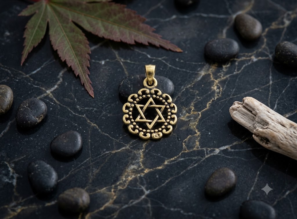 Star Of David 92.5 Sterling Silver Brass Pewter Charm Necklace Pendant Jewelry