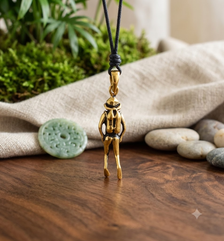 Scuba Diver 92.5 Sterling Silver Gold Brass Charm Necklace Pendant Jewelry