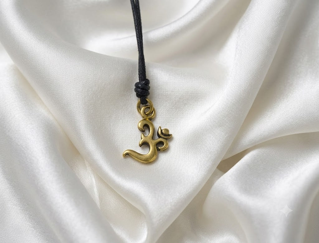 Handmade Om Ohm 92.5 Sterling Silver Pewter Brass Charm Necklace Pendant Jewelry