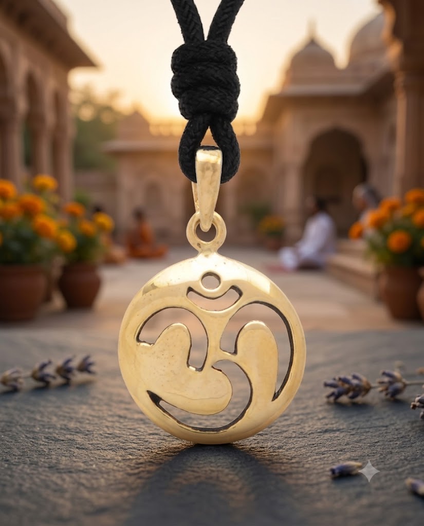 Large & Small Hindu Om Ohm 92.5 Sterling Silver Pewter Necklace Pendant Jewelry