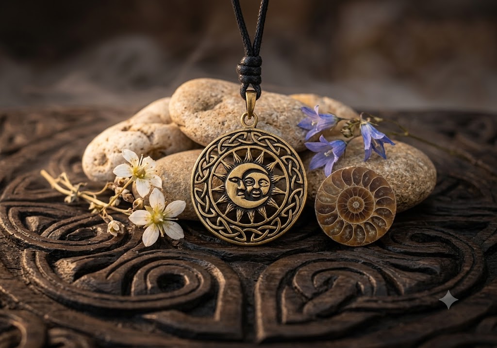 Sun & Moon Ying Yang 92.5 Sterling Silver Pewter Brass Charm Necklace Pendant Jewelry