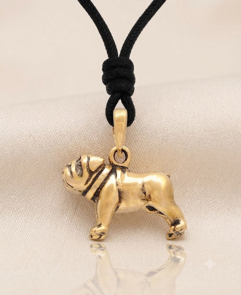 Mini Cute Pug 92.5 Sterling Silver Charm Necklace Pendant Jewelry