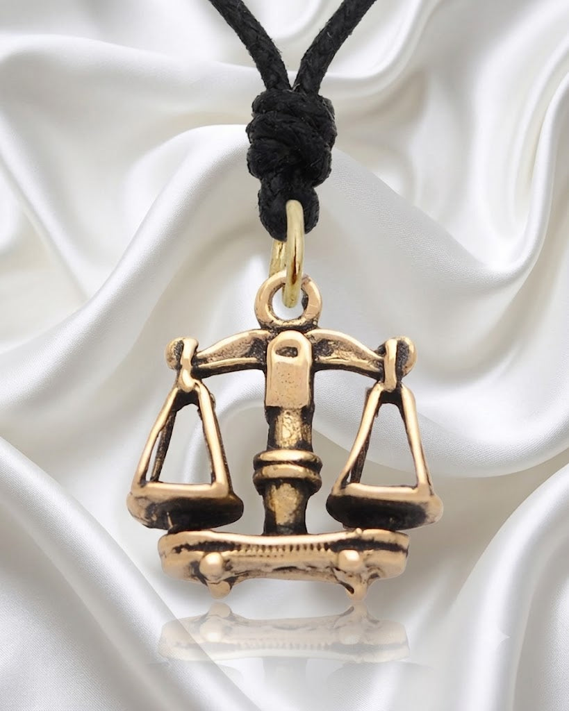 Astrology Gold Brass 92.5 Sterling Silver Charm Necklace Pendant Horoscope Zodiac