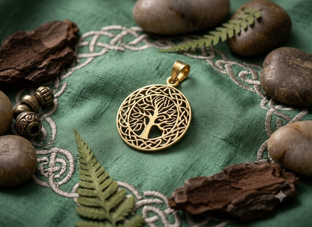 Tree of Life 92.5 Sterling Silver Brass Charm Necklace Pendant Necklace Jewelry