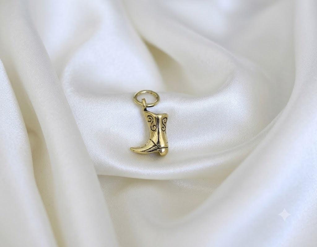 Fashion Cowboy Boots Sterling Silver Pewter Brass Charm Necklace Pendant Jewelry