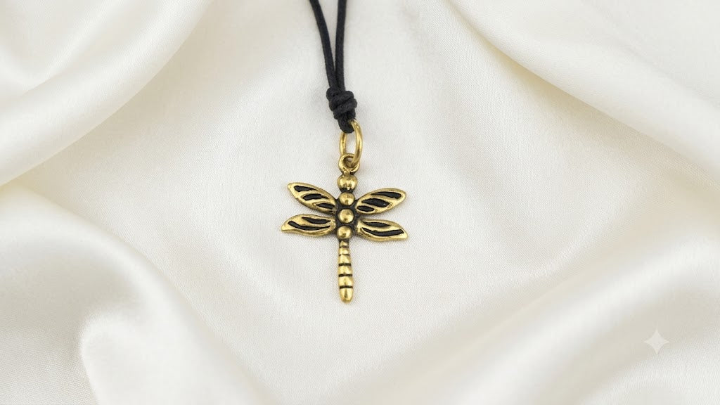 Small Dragonfly Sterling Silver Pewter Brass Charm Necklace Pendant Jewelry