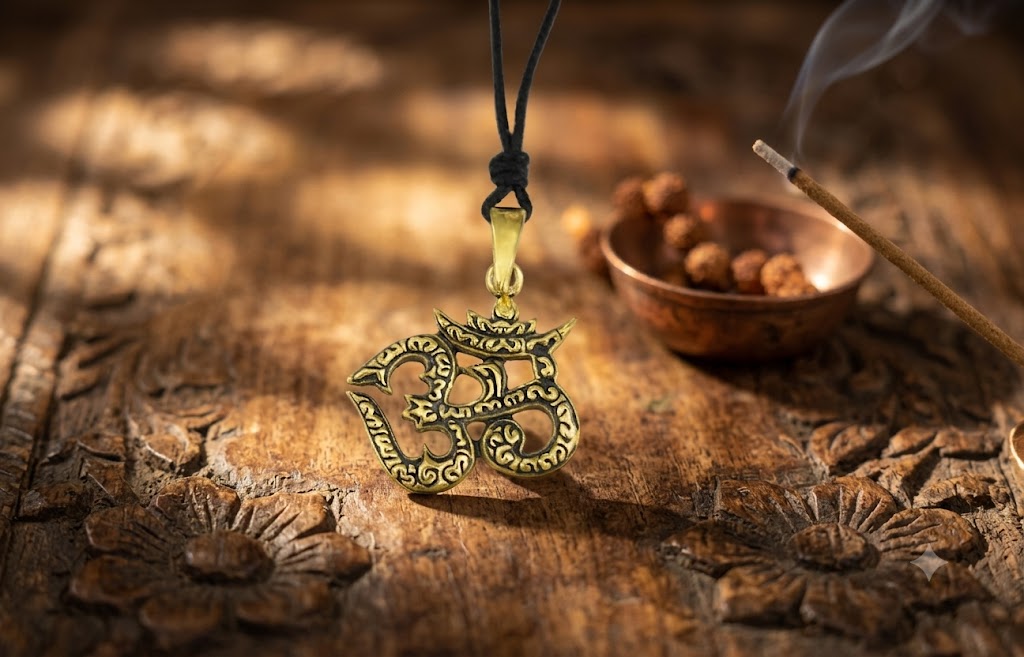 New Om Ohm Hindu Word Yoga Silver Pewter Charm Necklace Pendant Jewelry