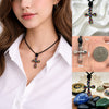 Cross multi color 92.5 Sterling Silver Necklace Pendant Jewelry.