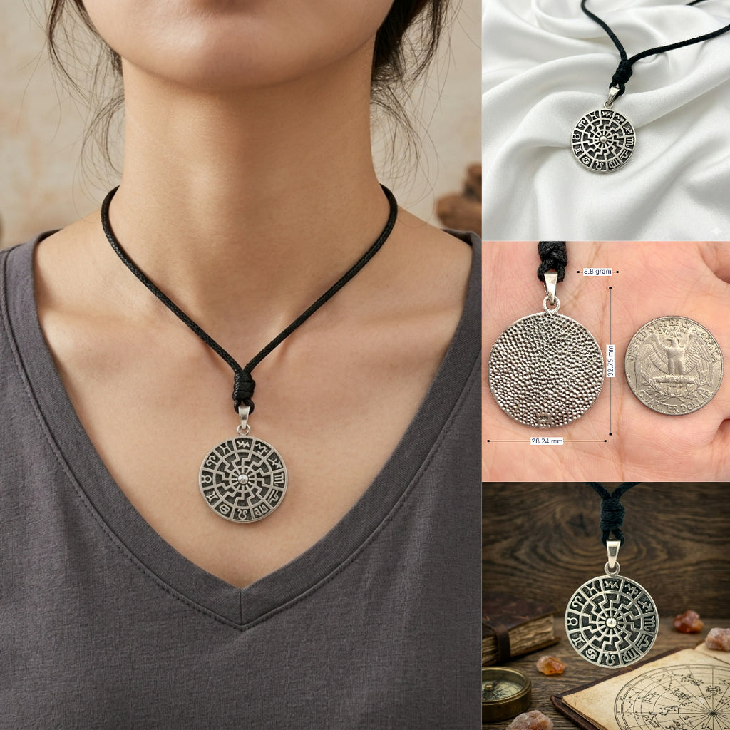 Handmade Astrology Sterling Silver Pewter Gold Brass  Necklace Pendant Jewelry
