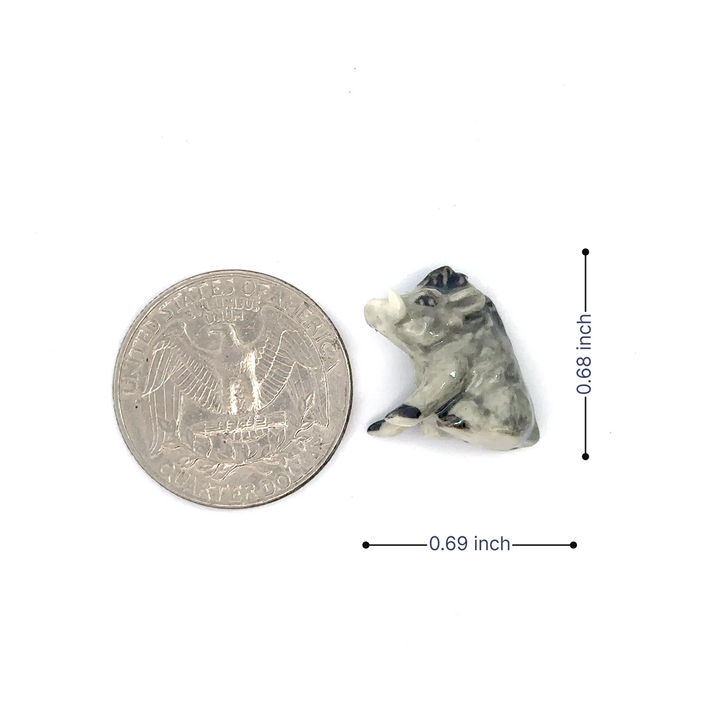 Adorable Mini Ceramic Animal Figurine – Porcelain Miniature Collectible Decor